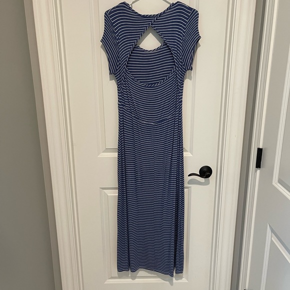 Olivia Rae Maxi Dress, Blue & White Striped - Picture 3 of 3
